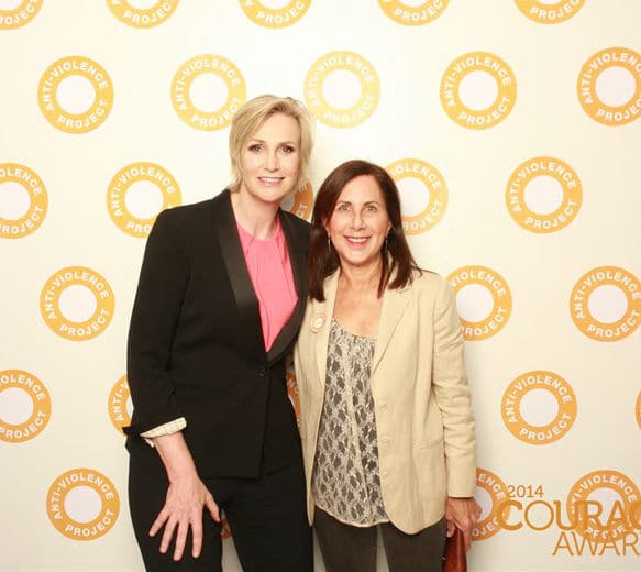 Lucky me with actress Jane Lynch at the AVP Courage Awards 2014