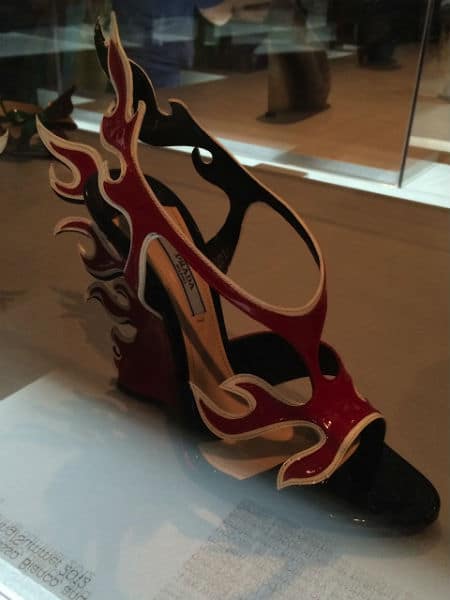 Prada's flame heels for spring/summer 2012 at Brooklyn Museum