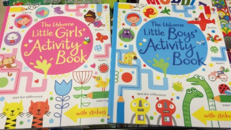 Gendered toys books SIZED