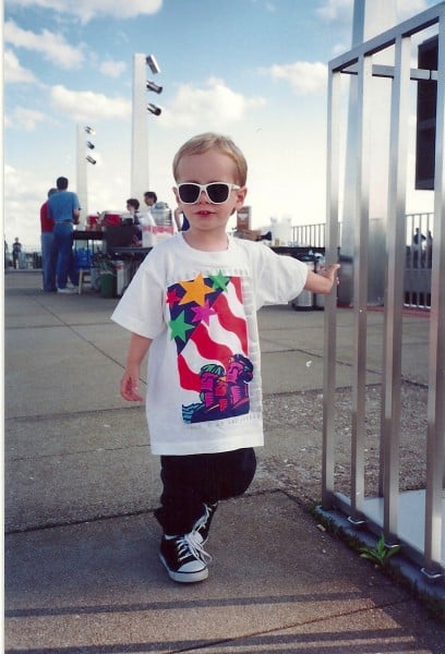 Harry, hours before bursting into tears at the first sound of Milwaukee's lakefront fireworks, July 3, 1992